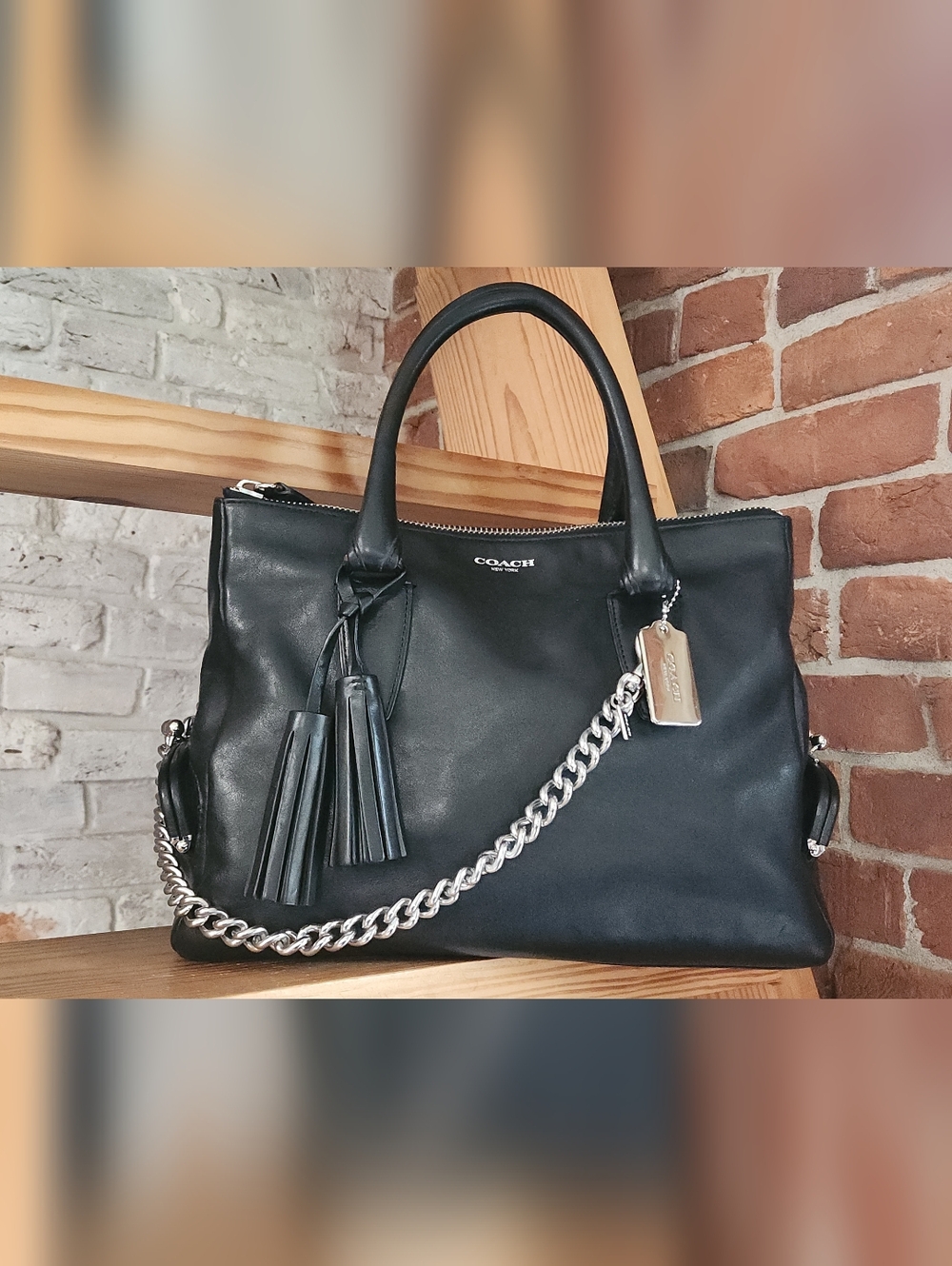 Coach Legacy Archival Double Kisslock Zip Top Satchel #21192